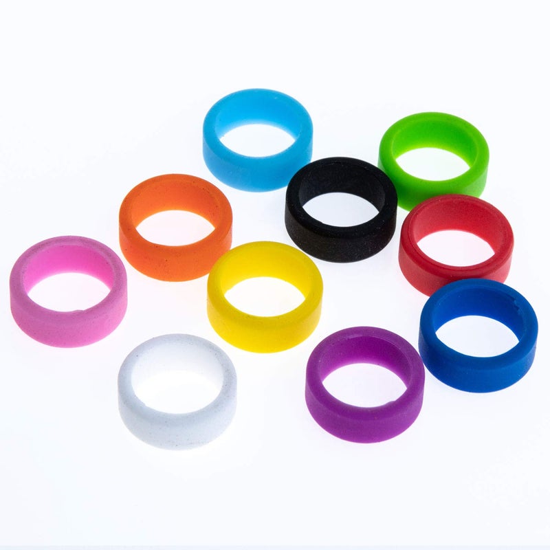 Grifiti Band Joes 0.8 X 0.25 Inch Flat 1.6" Circumference 0.5" Diameter Tiny Silicone Rubber Bands Rings Gasket Food Cooking Durable Office Elastic Wraps 20 Pack Assorted Colors Strong Rubberbands Siliconebands - Image 3